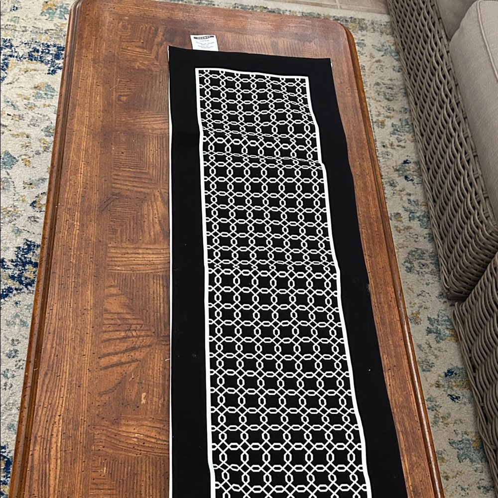 3/$25 Black and White table runner
